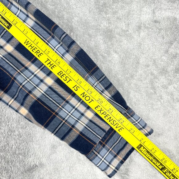 Carhartt Men’s L Blue Tan Plaid Long Sleeve Button Up Workwear Shirt - Picture 10 of 10